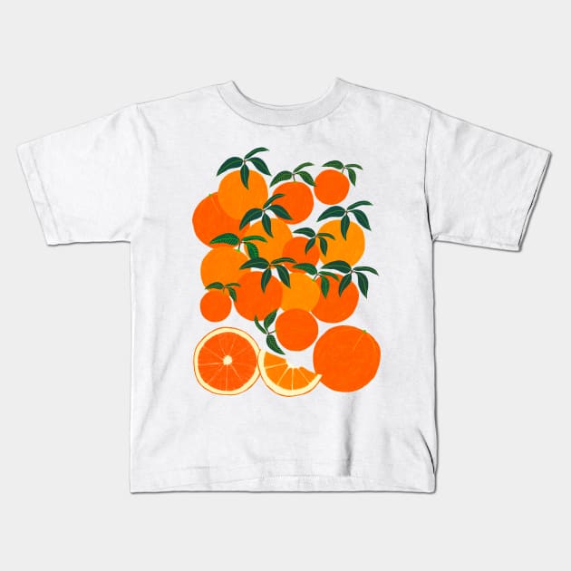 Orange Harvest Kids T-Shirt by LeanneSimpson